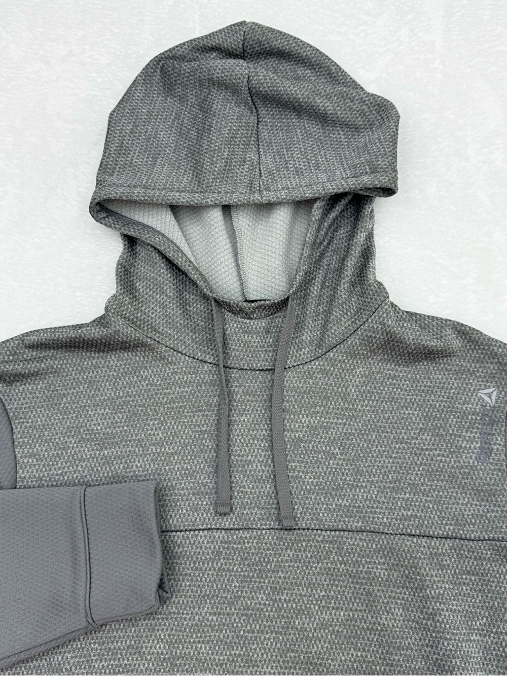 Reebok Men's Large Grey Sweatshirt Hoodie Pullover Workout